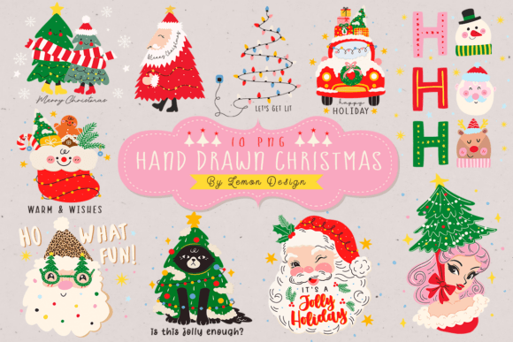 Download Hand Drawn Christmas Sublimation Bundle - Christmas sublimation bundle Collection