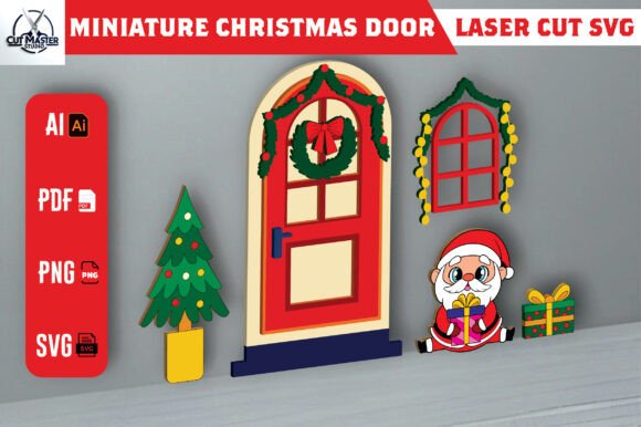 Download Miniature Christmas Door SVG - Christmas door svg Collection