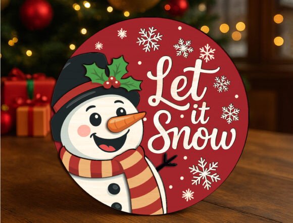 Download Let It Snow Snowman Christmas Door SVG - Christmas door svg Collection