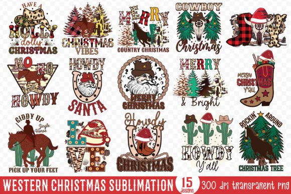 Download Western Christmas Sublimation Bundle - Christmas sublimation bundle Collection