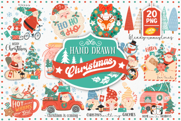 Download Hand Drawn Christmas Sublimation Bundle - Christmas sublimation bundle Collection