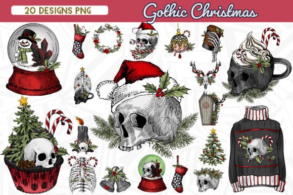 Download Gothic Christmas Sublimation Bundle - Christmas sublimation bundle Collection
