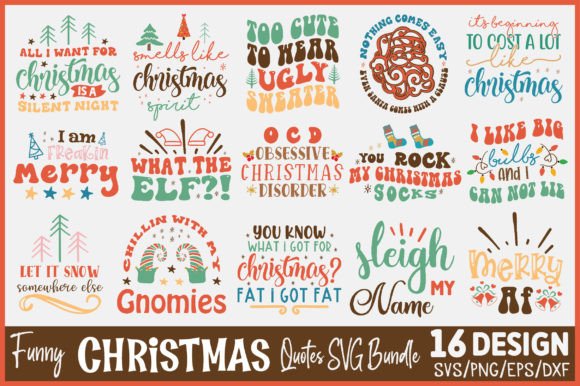 Download Funny Christmas Quotes SVG Bundle - Premium Bundle